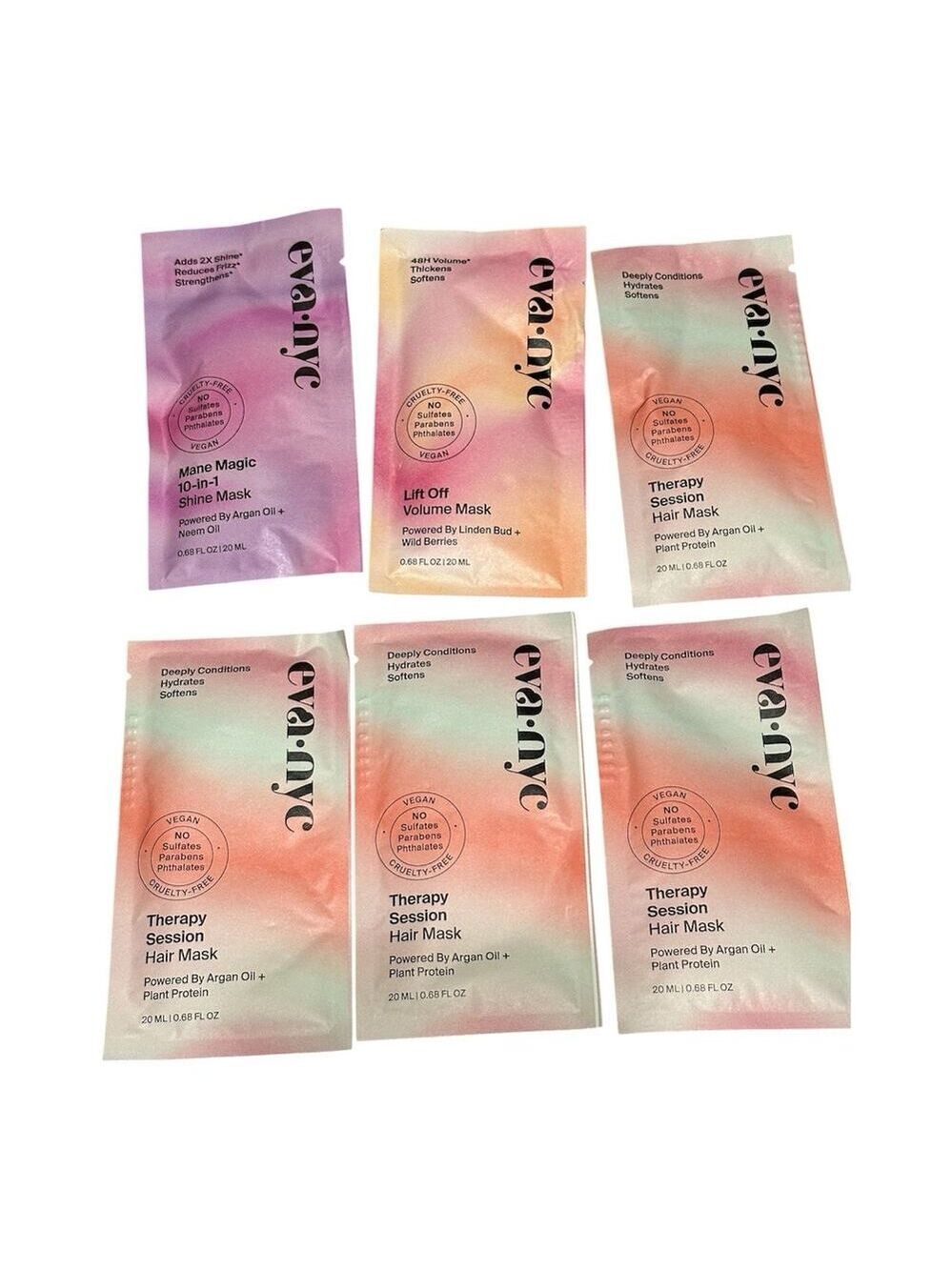 EVA NYC 6 X Mane Magic Therapy Lift Off Volumizing Hair Mask Sachet 0.68 oz New